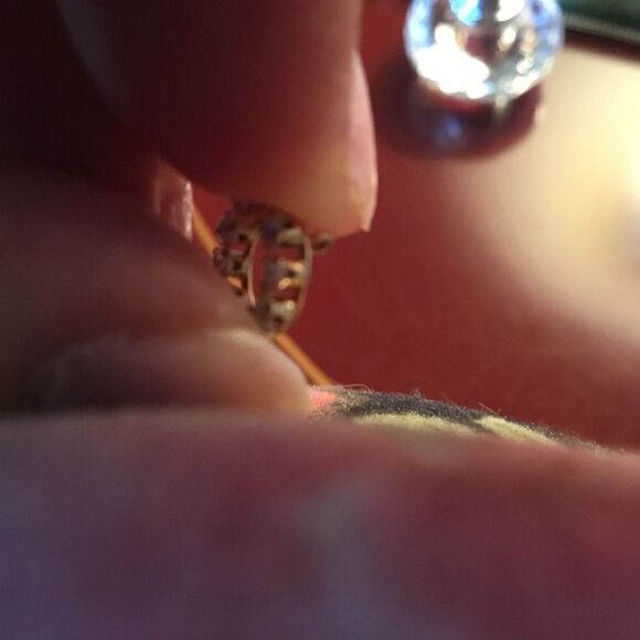 Set of 2 Petite Goldtone Pendants with CZ Stones - Picture 6 of 7